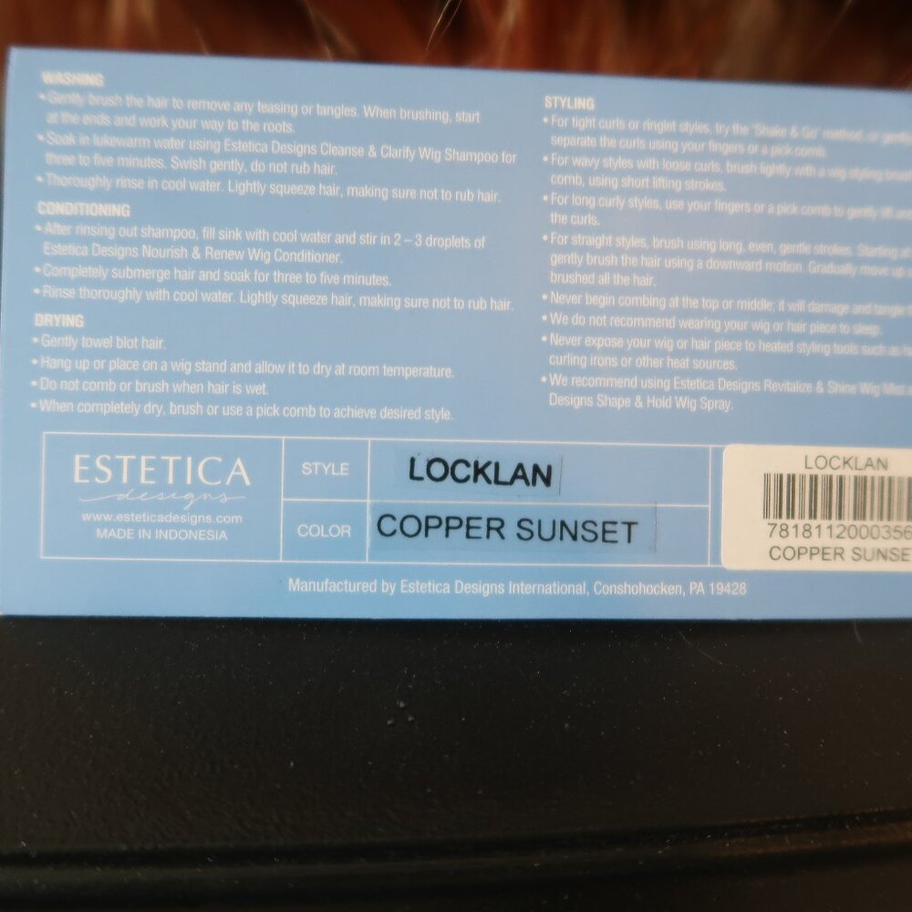 Estetica Locklan wig in Copper Sunset